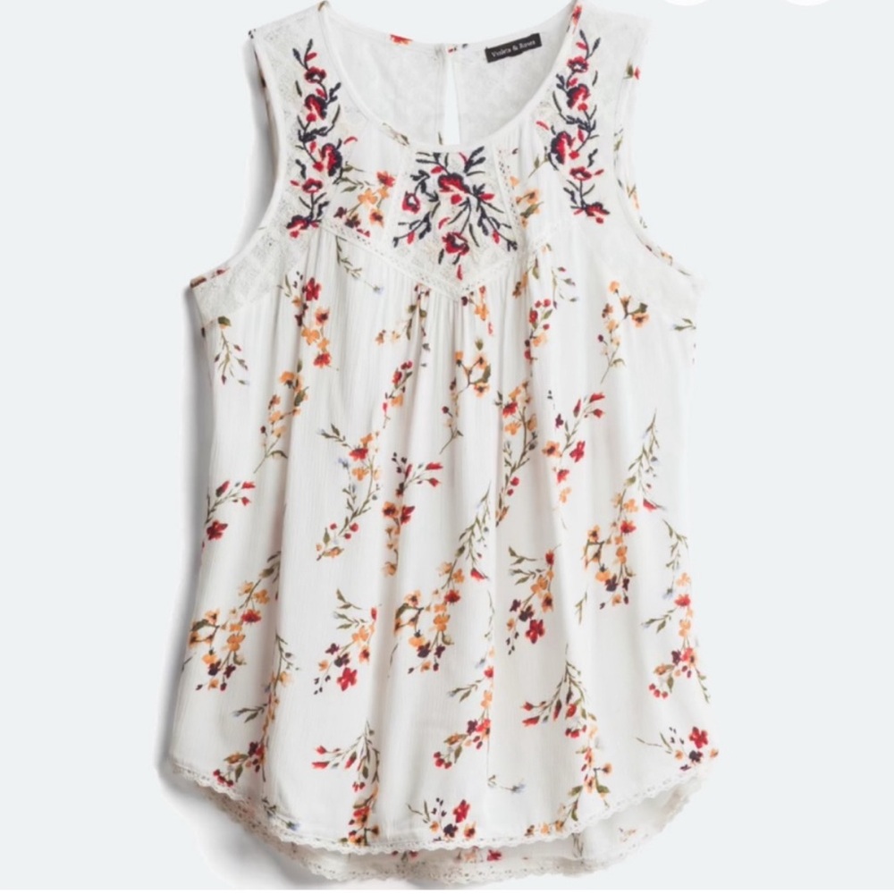 Stitch Fix Tank with Lace Detail